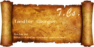 Tandler Csongor névjegykártya